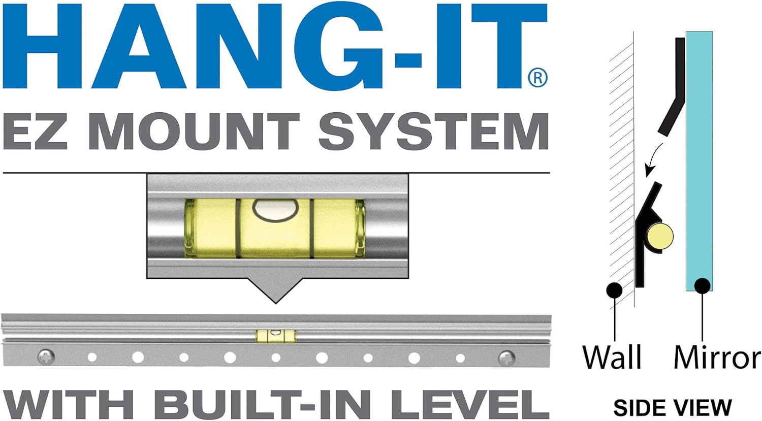 Gatco Beveled Easy Mount Mirror, 31.5" H x 23.5" W, Silver: Home Improvement