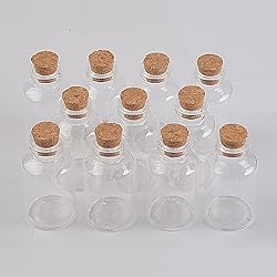22ml Transparent Glass Bottles Cork Empty Glass