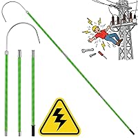 High Voltage Insulated Rescue Hook, 120kV Epoxy Resin Rescue Tool, 80kg Load Capacity, Portable Emergency Electrical Safety Tool for Firefighters & Linemen