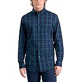 Haggar Men's Long Sleeve Print Cotton Shirt