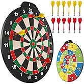 18 inch Magnetic Dart Board Set for Kids, Indoor Outdoor Game Dart Game with 12 Darts, Dartboard Toys Gifts for 8 9 10 11 12 Year Old Boys