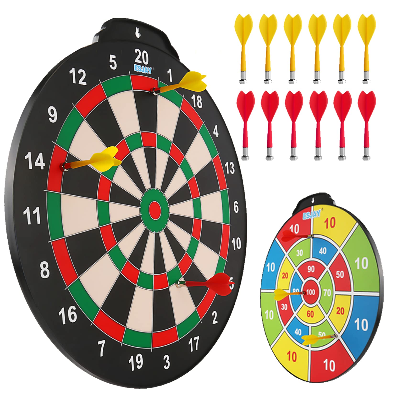 Photo 1 of 18 inch Magnetic Dart Board Set for Kids, Indoor Outdoor Game Dart Game with 12 Darts, Dartboard Toys Gifts for 8 9 10 11 12 Year Old Boys