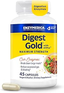 Enzymedica, Digest Gold + ATPro, Maximum Strength Enzymes, 45 Capsules