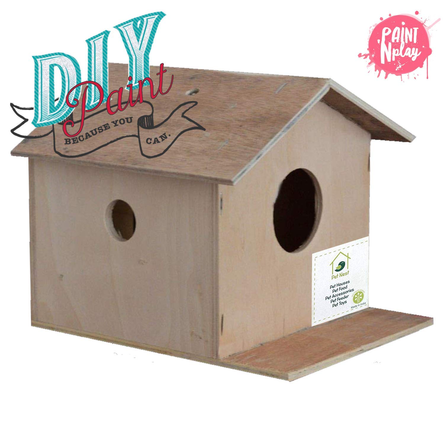 Petnest Bird House Nest Box For Sparrow Budgies And Finches For
