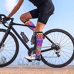 aipoase Rainbow Geometry Compression Socks Knee