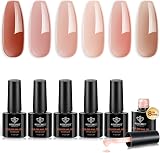 Modelones Builder Gel 6 Colors 8-in-One Pink Red Nude Gel for Nails