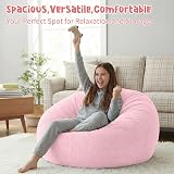 Nobildonna Pink Bean Bag Chair Cover 300L Extra Large No Filler Corduroy view 5