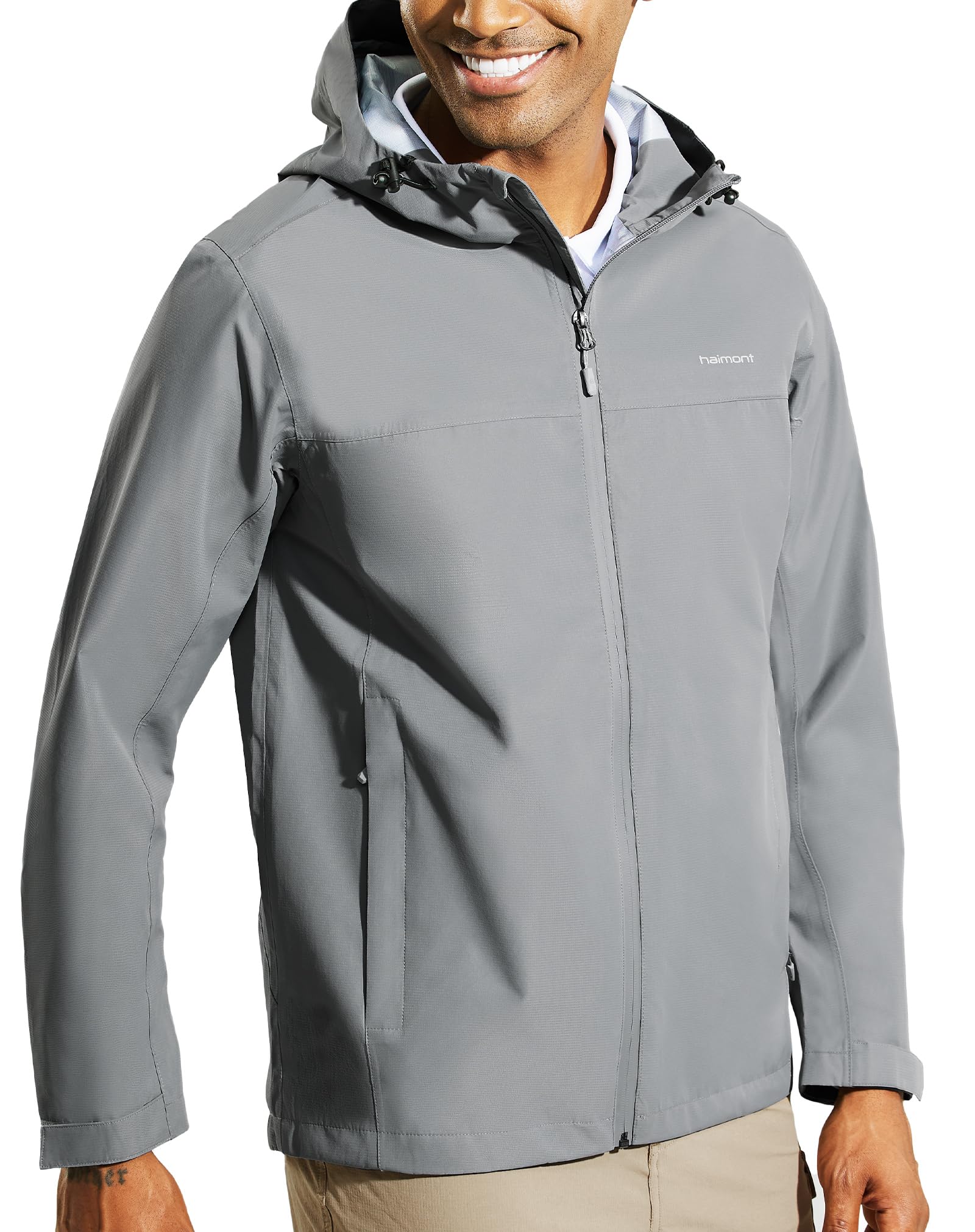 Haimont Men’s Waterproof Hooded Rain Jacket Performance Outdoor ...