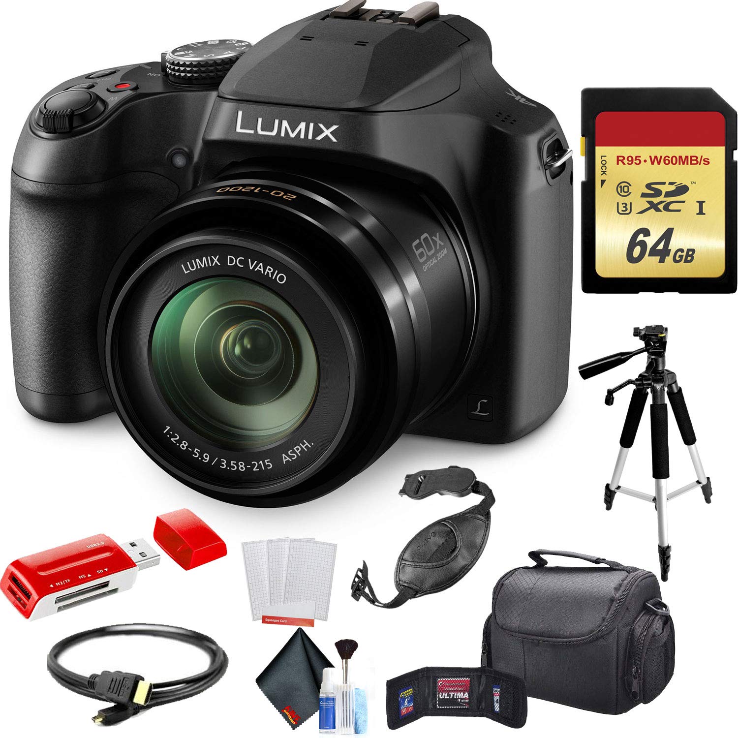 Panasonic Lumix DCFZ80 Digital Camera + Pro Accessory Kit 885170310919
