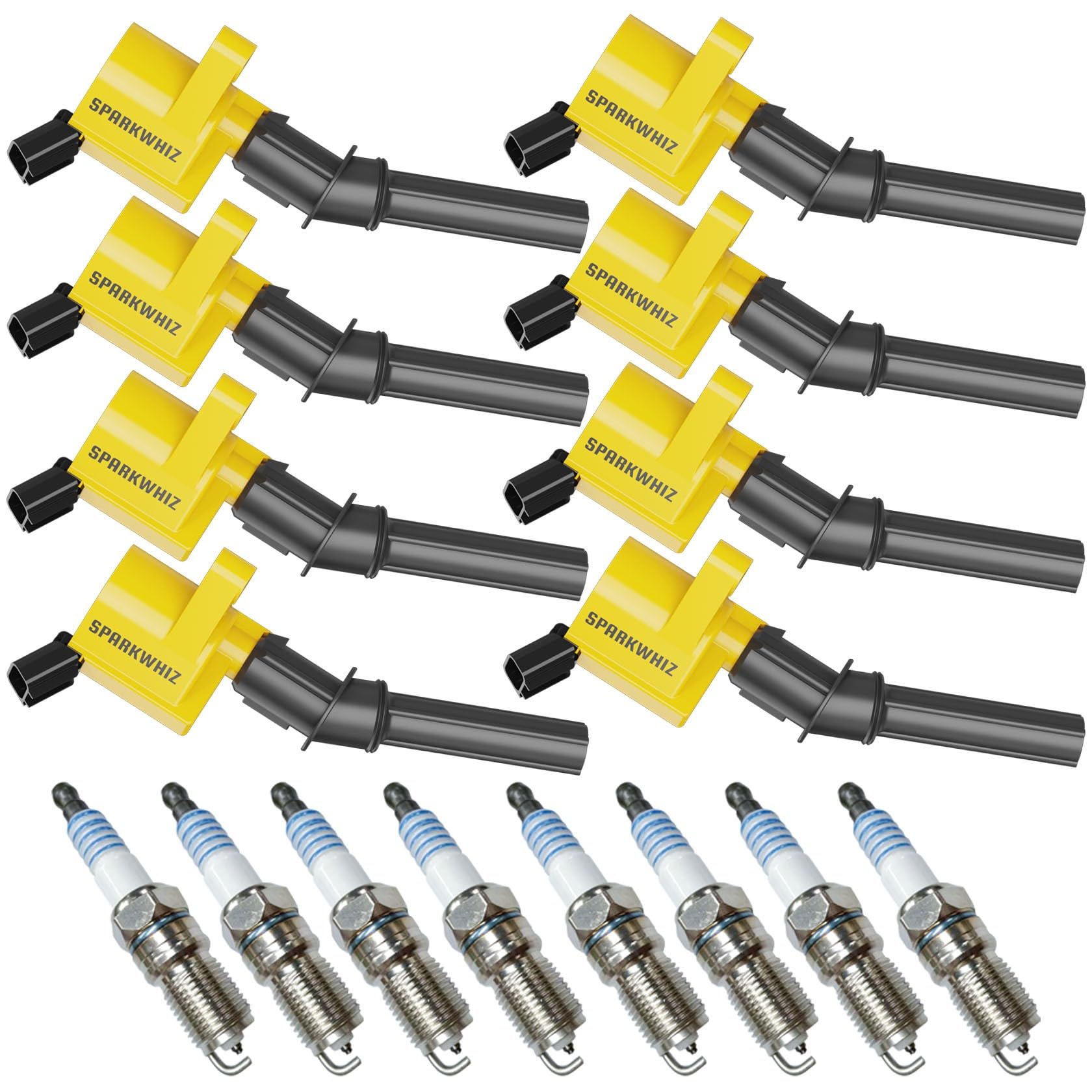 Photo 1 of 8Pcs DG508 Ignition Coils & Spark Plug SP479, 18.9% High Performance, Compatible with Ford F150 F250 F550 E150 E250 E550 4.6L 5.4L 6.8L V8 V10 Lincoln Mercury, Replacement for DG508 DG457 DG472 DG491