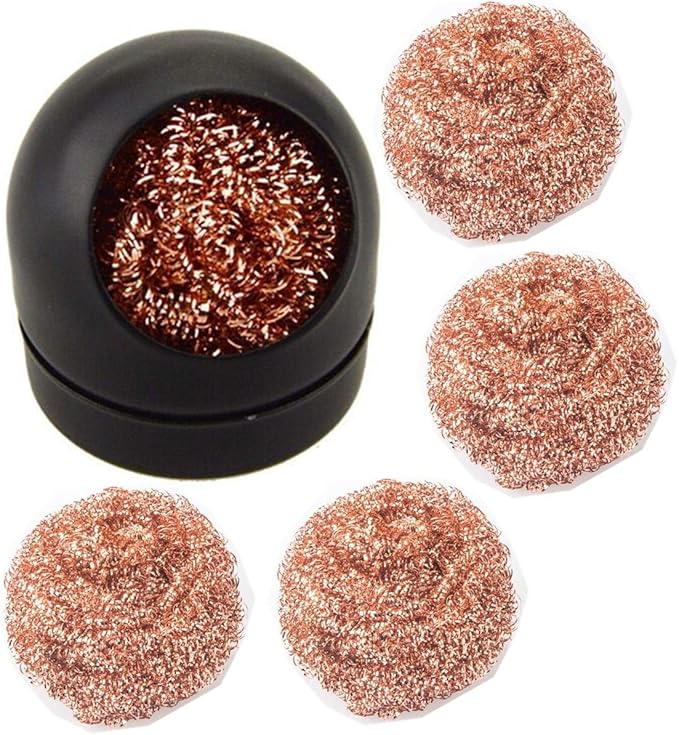 5Pcs Brass Cleaner Wire Ball Cleaning Wire and Holder for