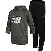 New Balance Boys Active Sweatsuit - 2 Piece Waffle Knit Hoodie Sweatshirt and Athletic Jogger Sweatpants Set for Boys