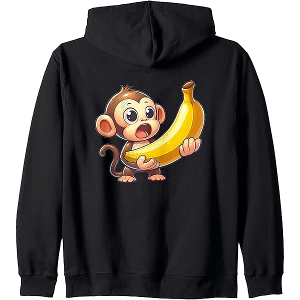 Amazon.com: Banana Monkey Zip Hoodie : Clothing, Shoes & Jewelry