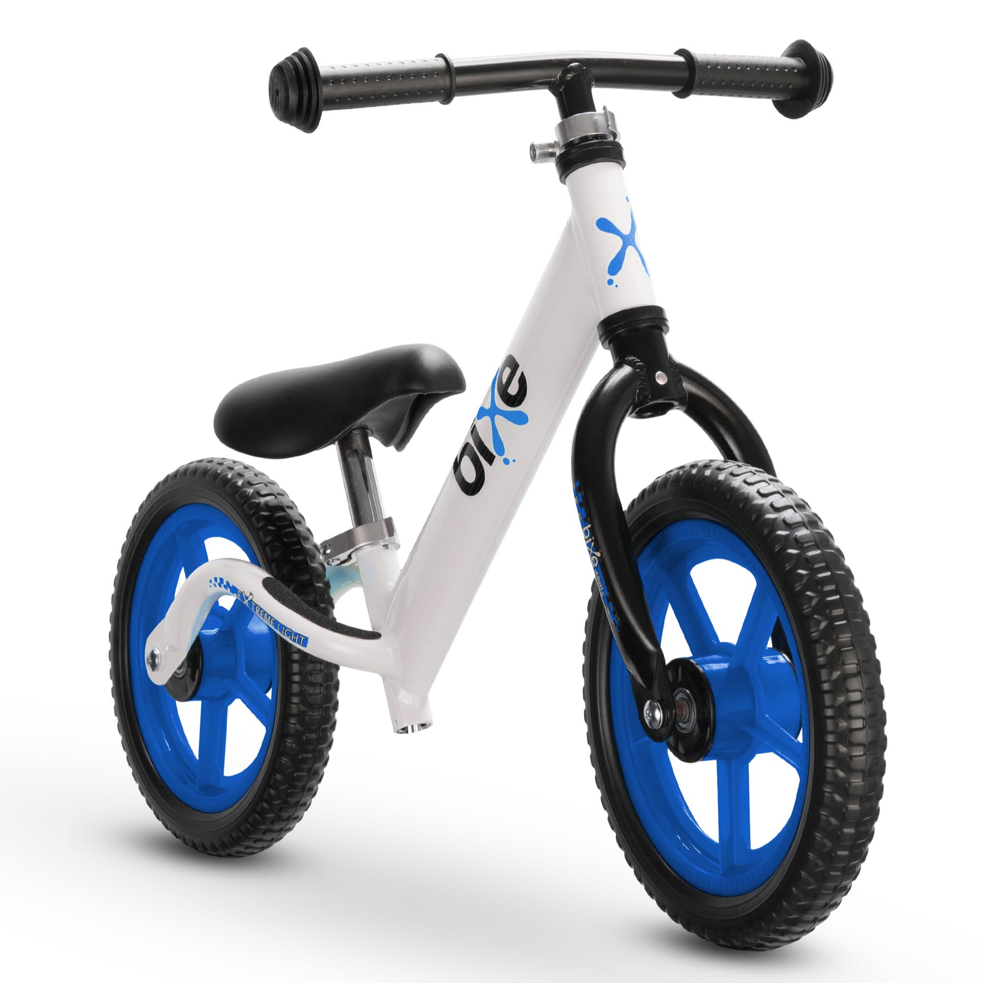 Bixe Aluminum Balance Bike for 2-5 Year Old Toddlers - 12 inch or 30.5 cm Wheels - No Pedal Kids' Training Bikes - Lightweight Bicycle for 2+ Boy or Girl - Blue