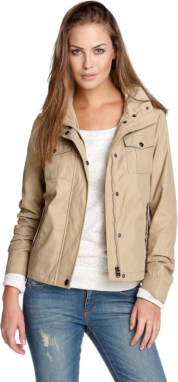 ESPRIT Damen Jacke B21844, Gr. 38, Beige (Belmont beige 256) Amazon.de