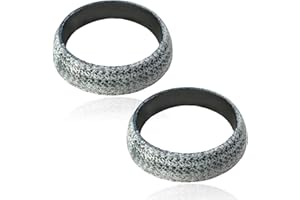 KVAEY 2PCS ID 65mm Car Exhaust Gasket, Graphite Construction Automotive Exhaust Ring Donut Gasket Seal Mufflers, Vehicle Exhaust Pipe Leakproof Manifold Gaskets Muffler Connector Replacement