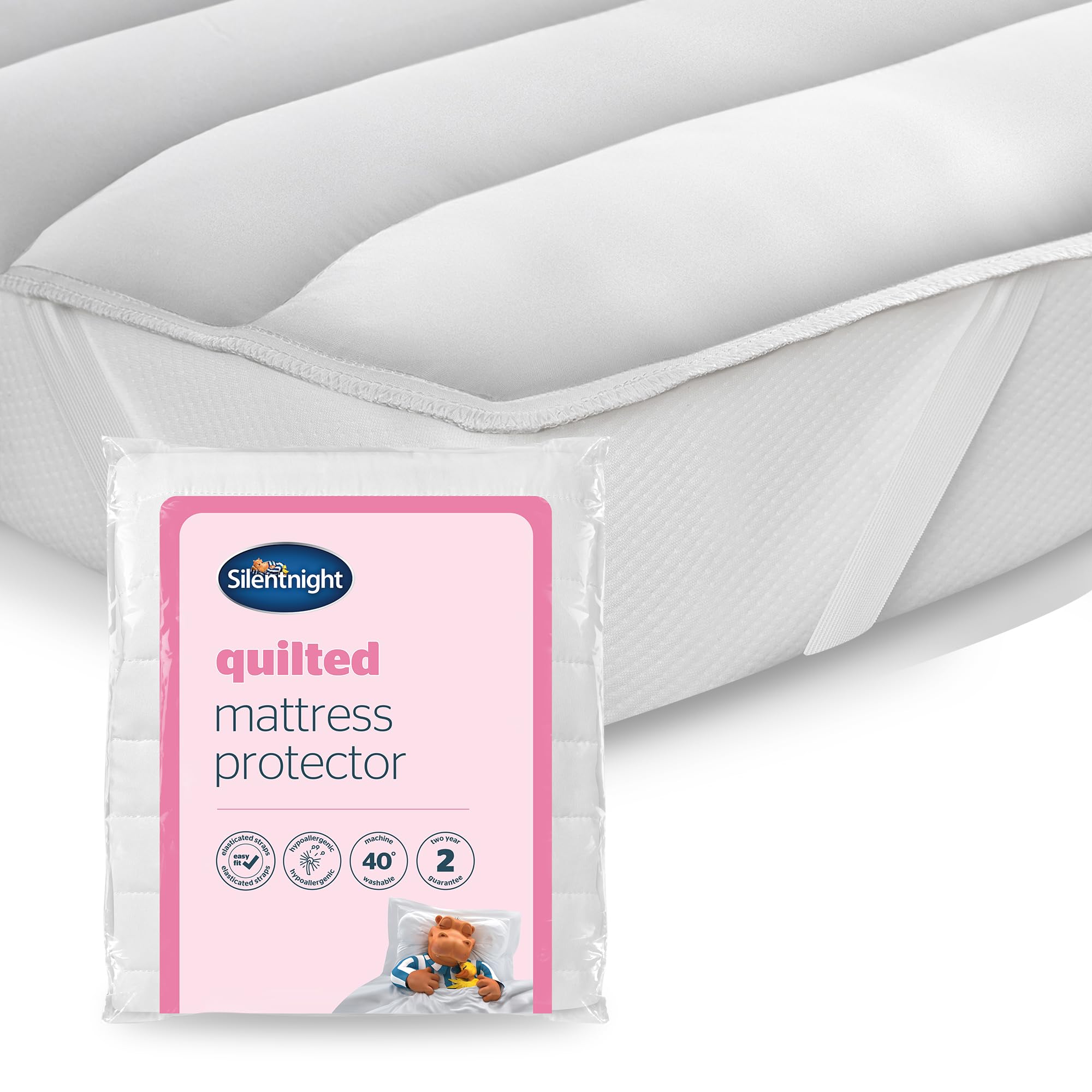 Silentnight 100% Cotton Quilted Mattress Protector - Double