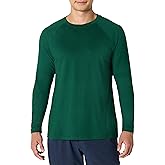 Amazon Essentials Men's Athletic Soft Performance Lightweight Long Sleeve Gym Workout Shirt, Space Dye