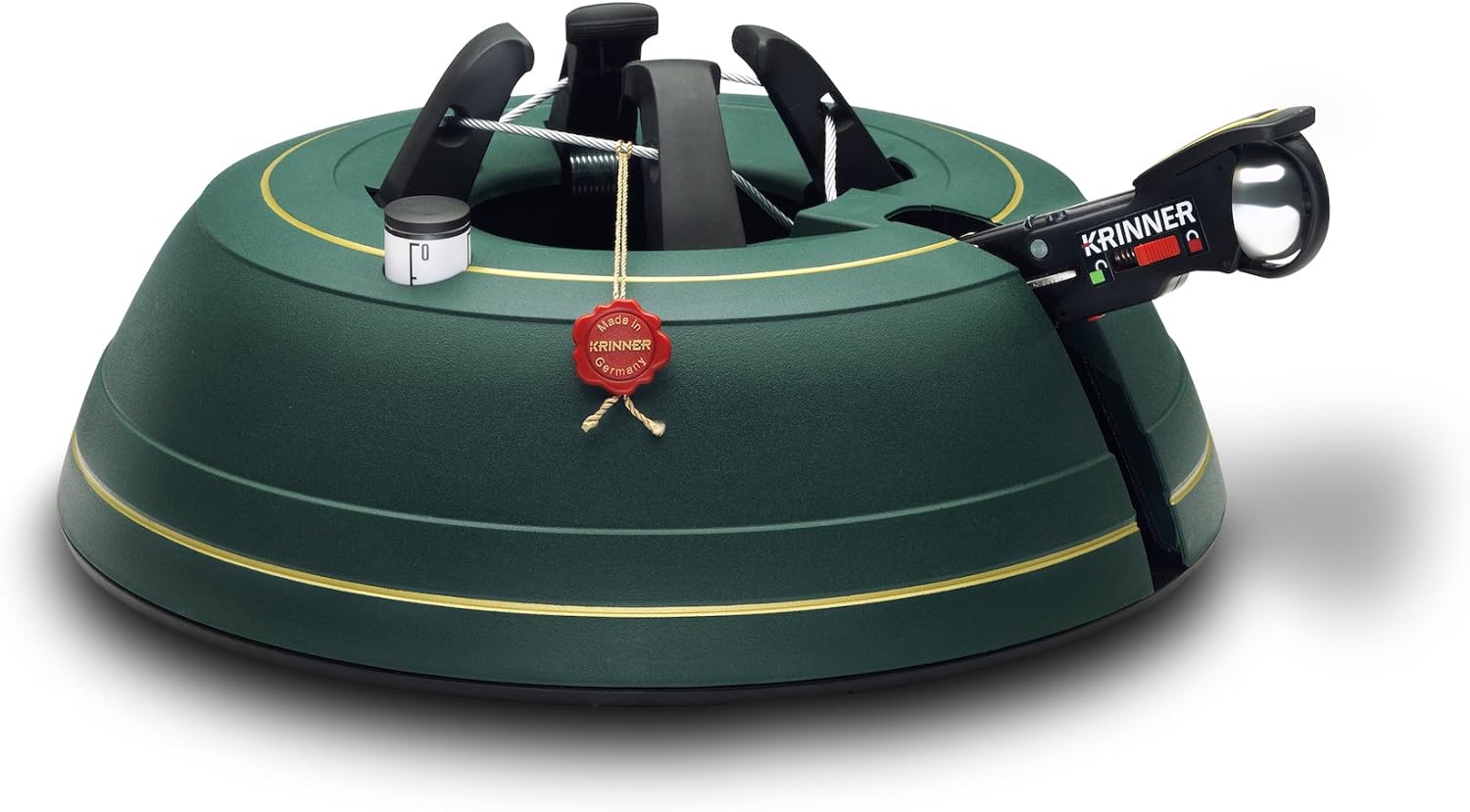 Tree Stands - Krinner Tree Genie M, Christmas Tree Stand with Foot Pedal and Single Cable Operation