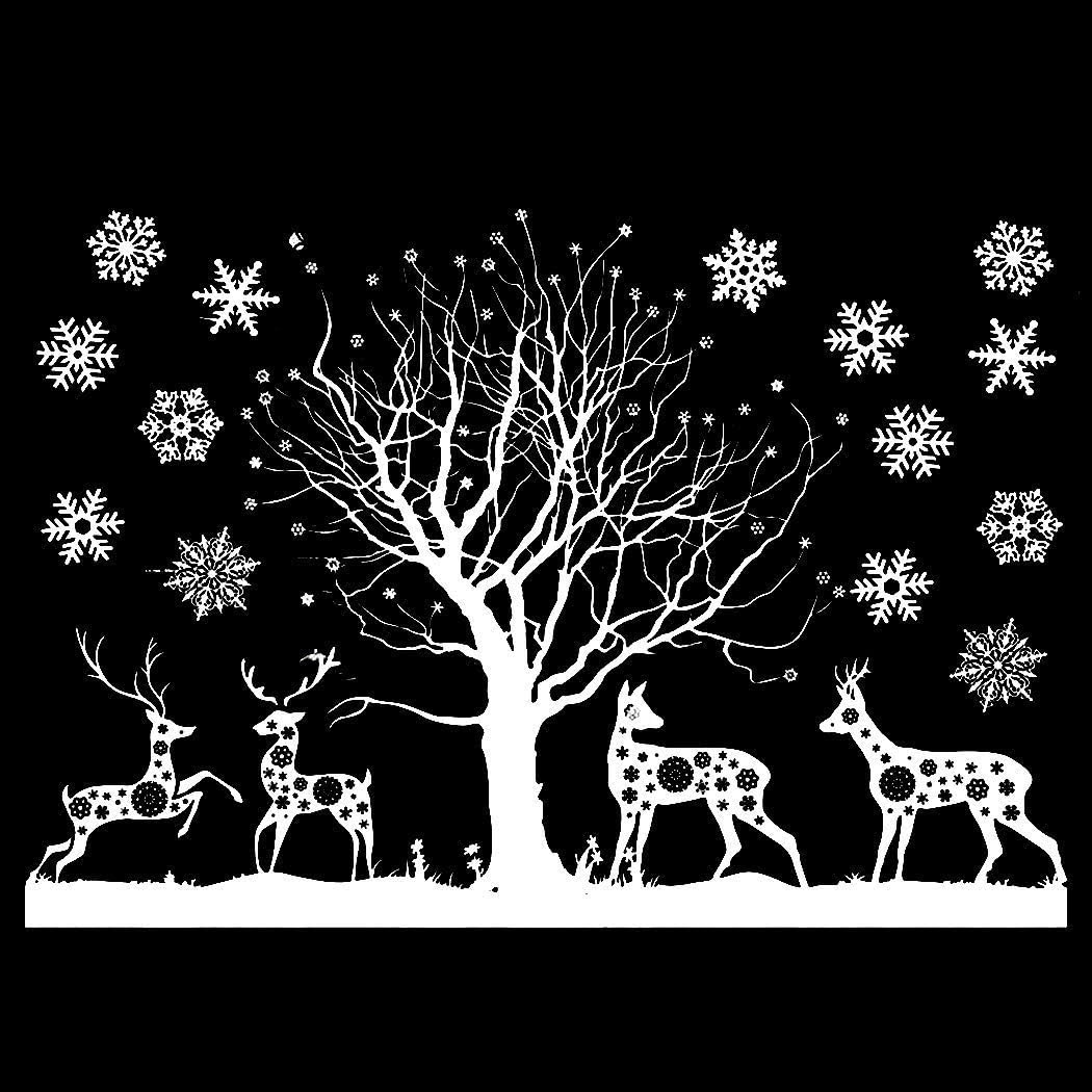 Christmas Window Deco Stickers - Removable Static Stickers for Home/Shop Decorations, White - Image 5