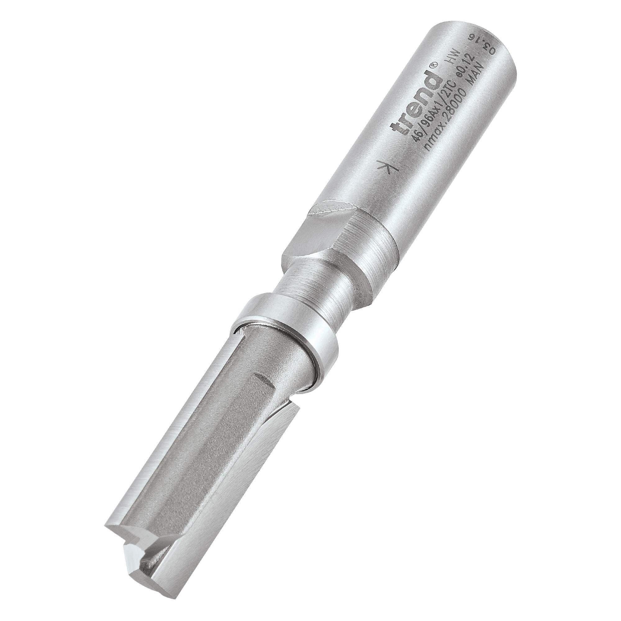 Trend Professional Bearing Guided Profiler, 1/2 Inch Shank, 12.7mm Cut Diameter, 32mm Cut Length, Tungsten Carbide Tipped, 46/96AX1/2TC