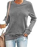 SENSERISE Womens Casual Crewneck Sweatshirt Long