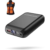 7.4V/5V 2A 16000mAh Heated Vest Battery Pack Compatible with ORORO and Venustas, NORSENN, Portable Power Bank with LED Display for 𝟓𝐕 USB heated Vests Jacket Camping Chair Blanket(NOT for 12V)