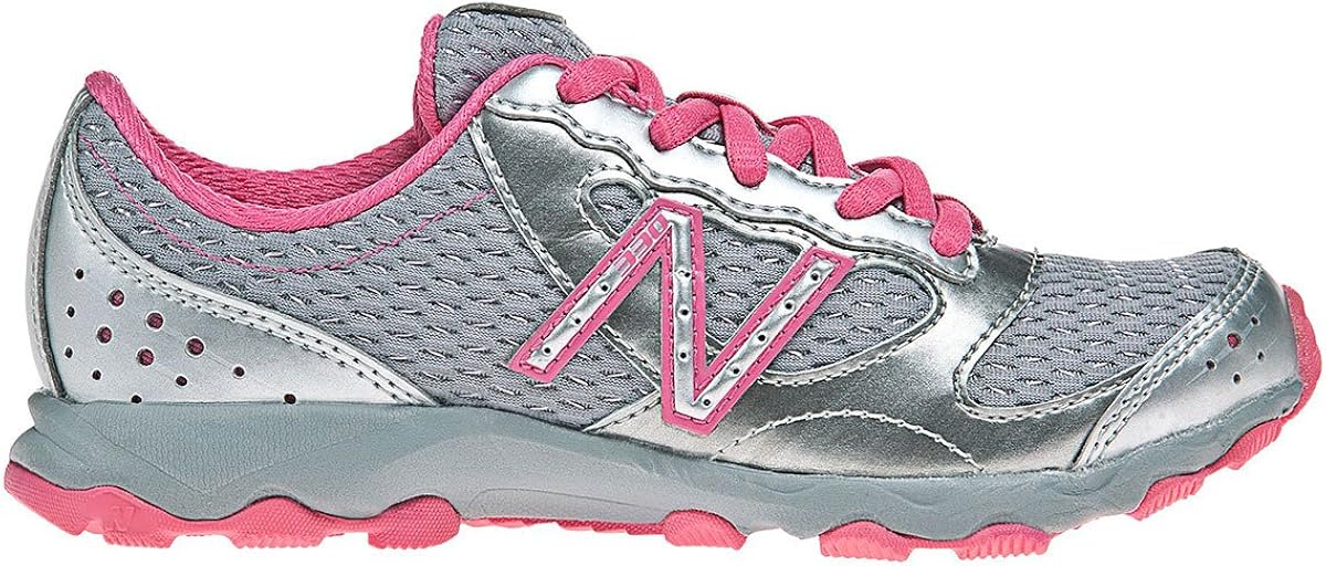 New Balance Girls 330 Grade School Outdoor Shoes, Silber mit Rosa
