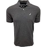 Nautica Men's Short Sleeve Solid Classic Fit Cotton Pique Polo Shirt