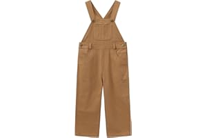 Boys Classic Bib Overalls with Snap Closure, Size 3-10