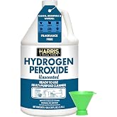 HARRIS Hydrogen Peroxide Ready to Use, 128oz, for Kitchen, Bath, Laundry and Home with Easy Fill Funnel Included, Unscented