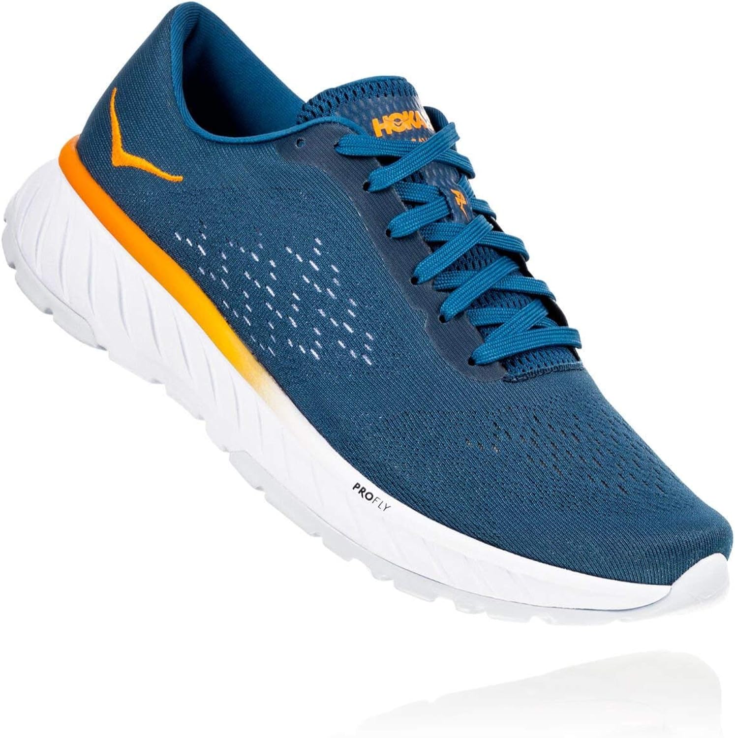 bright blue running shoes