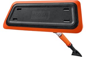AstroAI 47.2 Inch 2-in-1 Snow Scraper for car Snow Broom and Detachable Ice Scraper with Non-Abrasive Silicone Head for Cars,