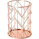 U Brands Pencil Cup, Wire Metal, Copper/Rose Gold