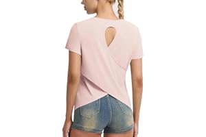 baleaf Women's Short Sleeve Athletic Running Shirts Workout Tops UPF 50+ Sun Protection Quick Dry Gym Yoga Sports T-Shirts