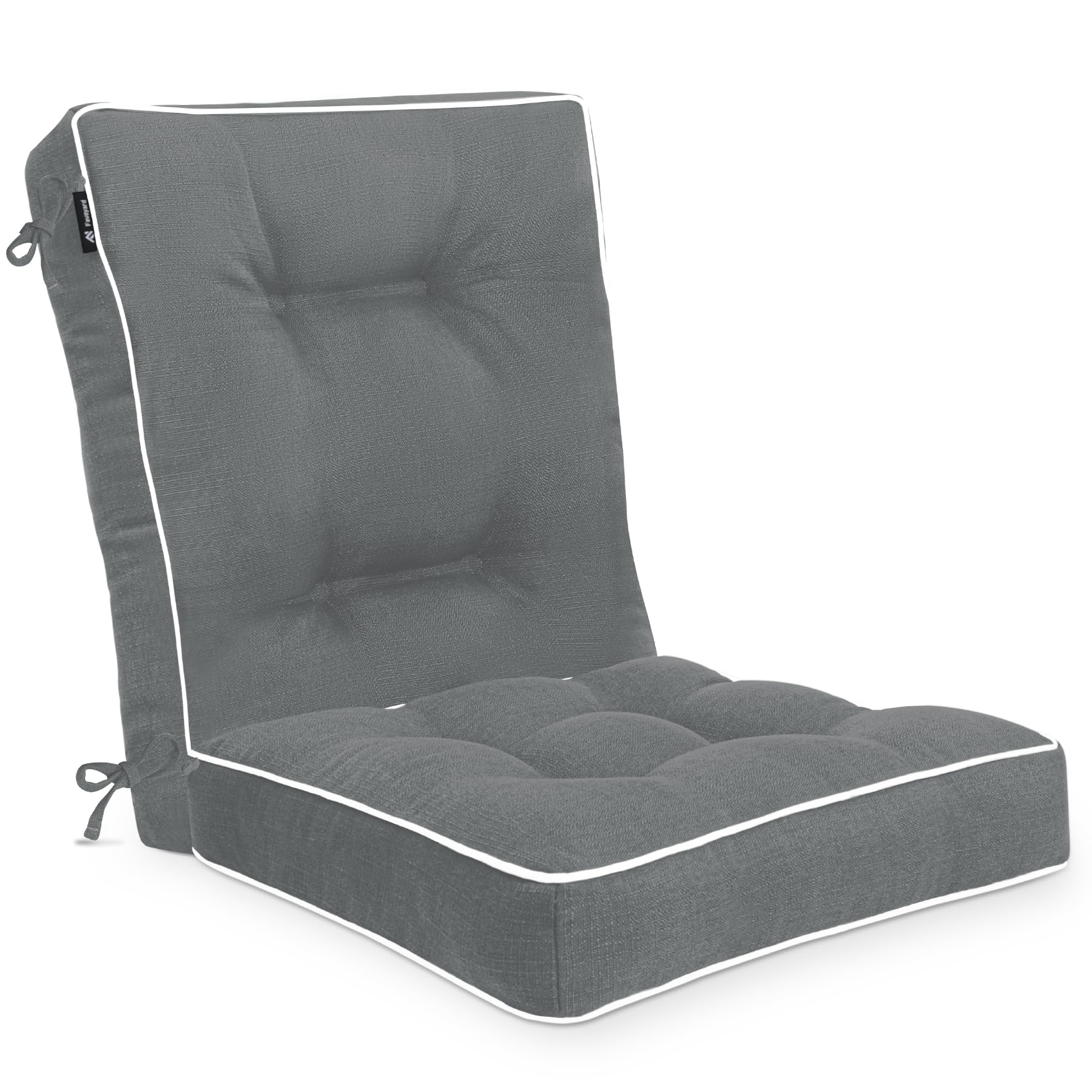 Photo 1 of ***LIKE NEW/OPEN BOX***Favoyard Rocking Chair Cushion Set, Indoor & Outdoor Rocker Cushions, Water Resistant Seat Cushion Set for Patio Furniture 3-Year Color Fastness Chair Pads with Ties, Dark Gray