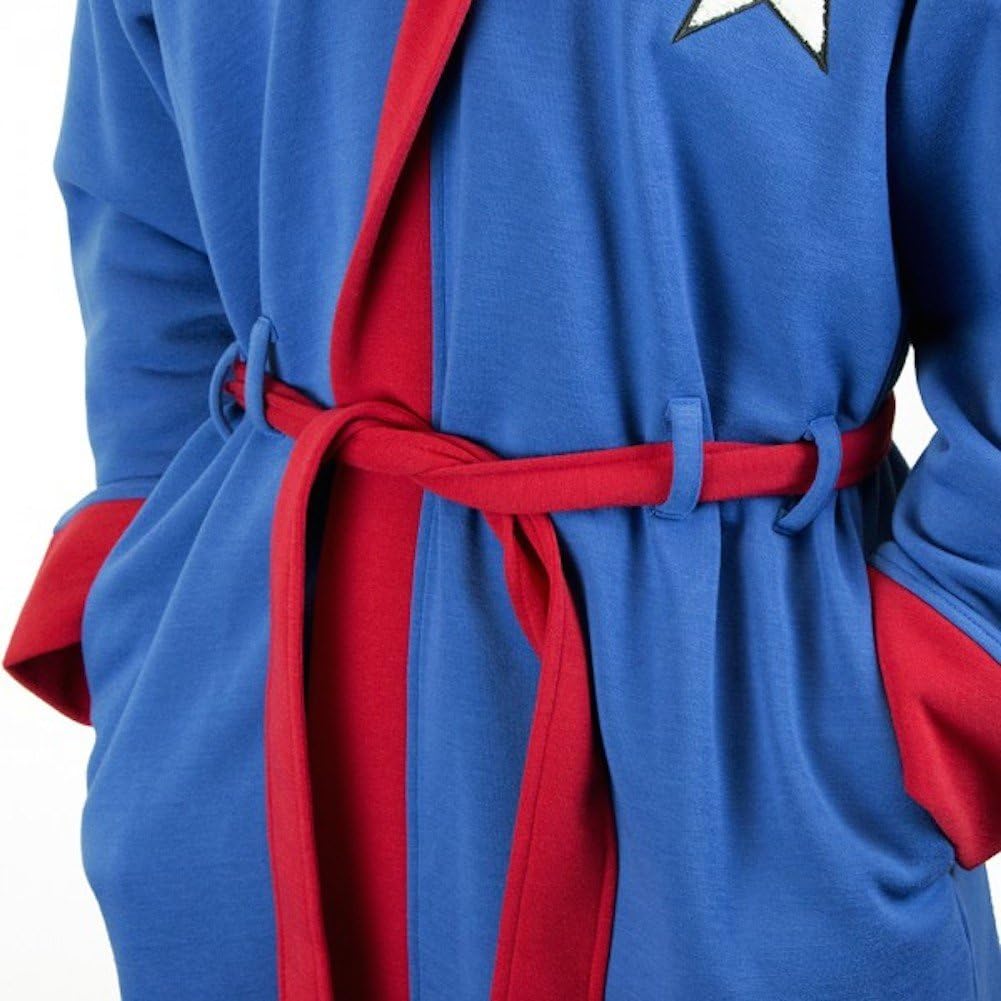 Bioworld Captain America Hooded Robe with Belt Small/Medium: Clothing