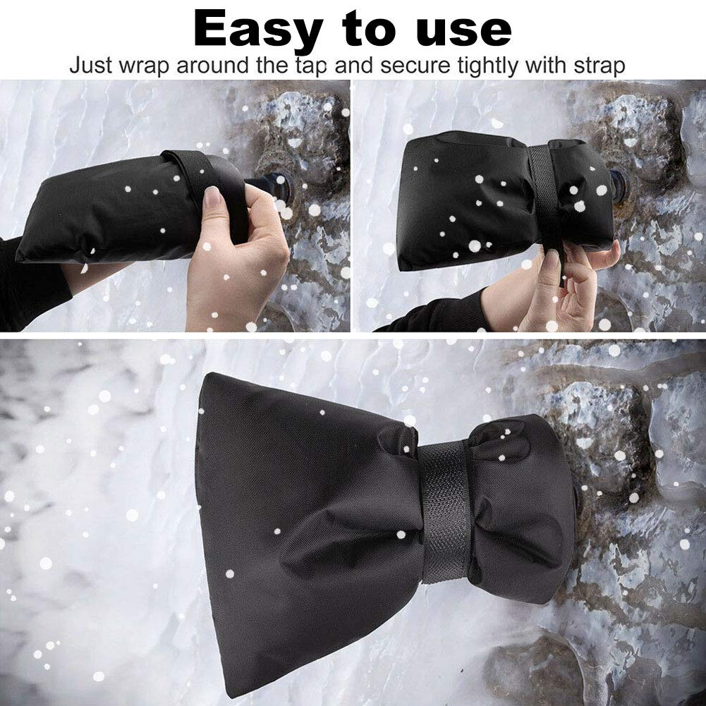 Serendipper Outdoor Faucet Covers Protector, Faucet Socks for Winter, 8.66\'\'x 6.3\'\', 210D Oxford Reusable Faucet Insulation, 3 Pack