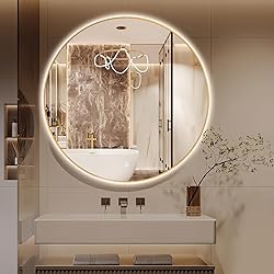 Niccy 44" LED Backlit Round Mirror for