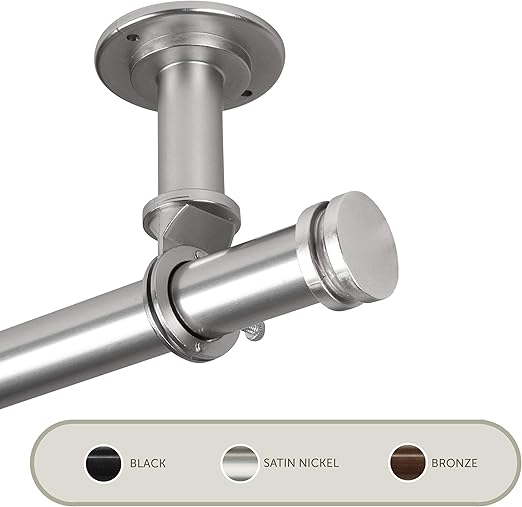 Amazon Com Rod Desyne Bun 1 Ceiling Curtain Rod Room Divider 120