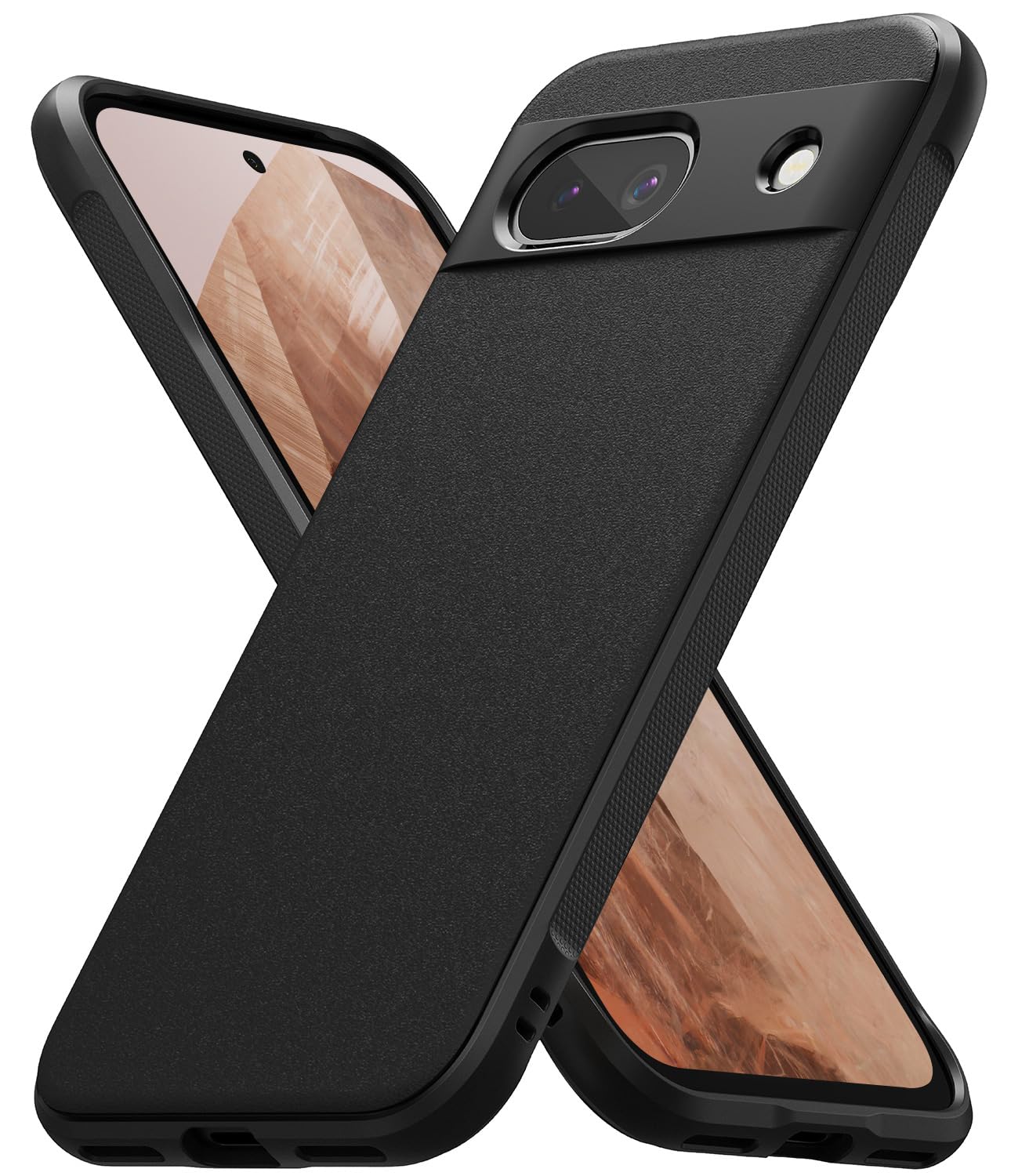 Ringke Onyx for Google Pixel 8a Phone Case [Anti-Fingerprint Texture] Slim & Lightweight, Scratch Resistant Back, Non-Slip Embossed Grip - Black — image 1