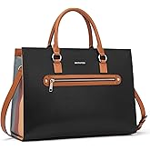 BOSTANTEN Leather Laptop Briefcase for Women Shoulder Bag 15.6 Inch Business Computer Work Tote | Leather, 15.6 Inch, Business, Computer