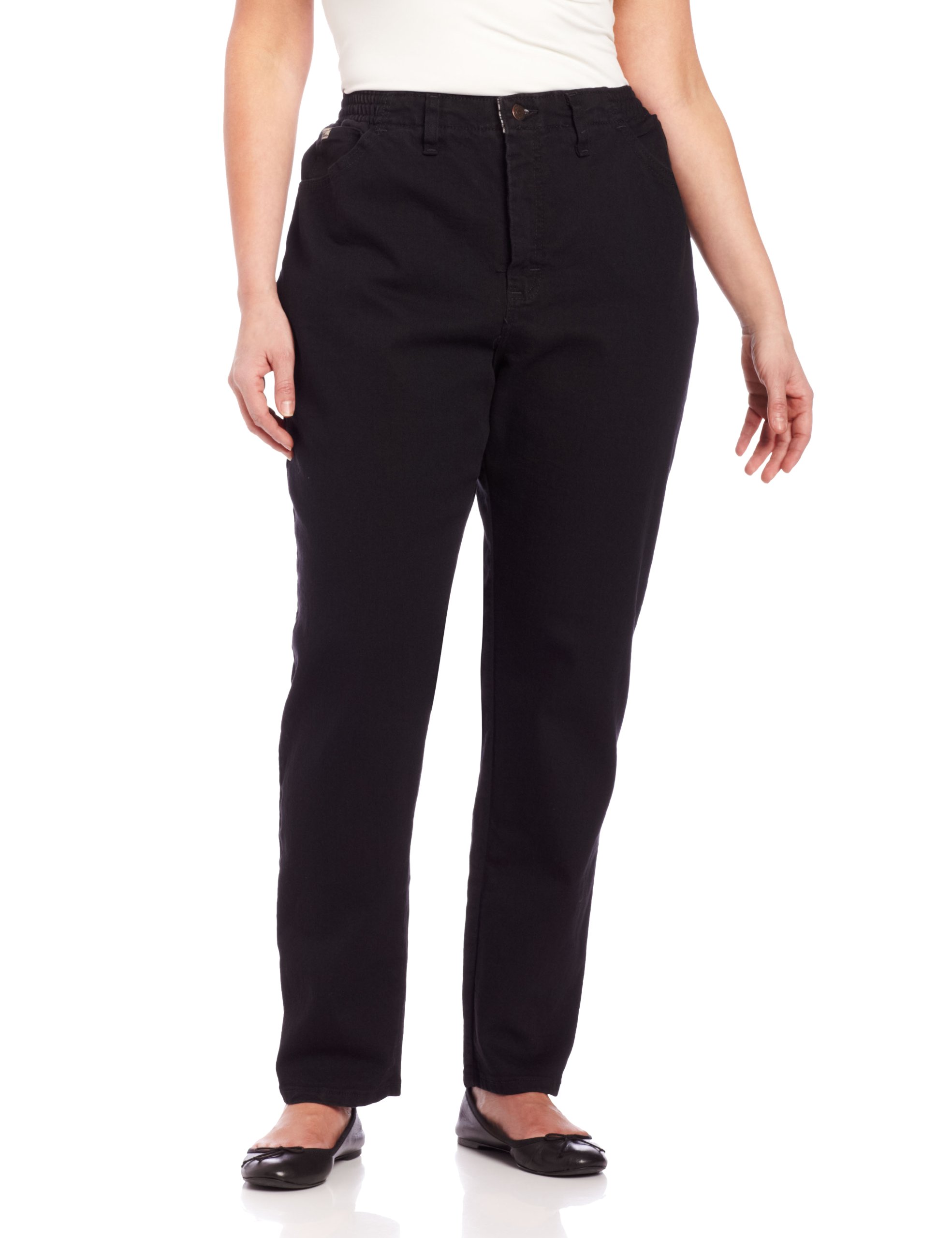 Lee Jeans For Women Elastic Waist LEE Women's Plus Size Relaxed-fit Elastic-Waist Jean - Denim Fit