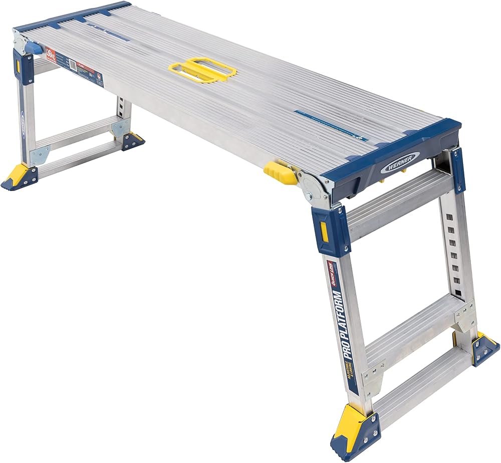 Werner 79024 Adjustable Linking Pro Work Platform - Quick Link, 10 Height Levels