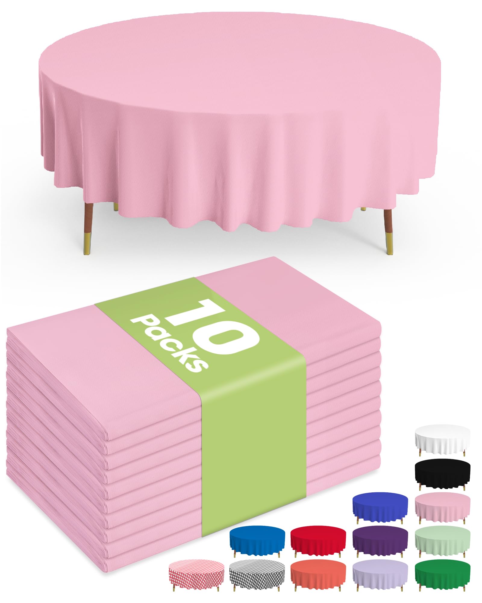 Pureegg Plastic Table Cloth Disposable 10