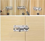 Juibao 4x 50mm Stainless Steel Sliding Bolt Latch Lock Screws Bathroom Shed Door view 5