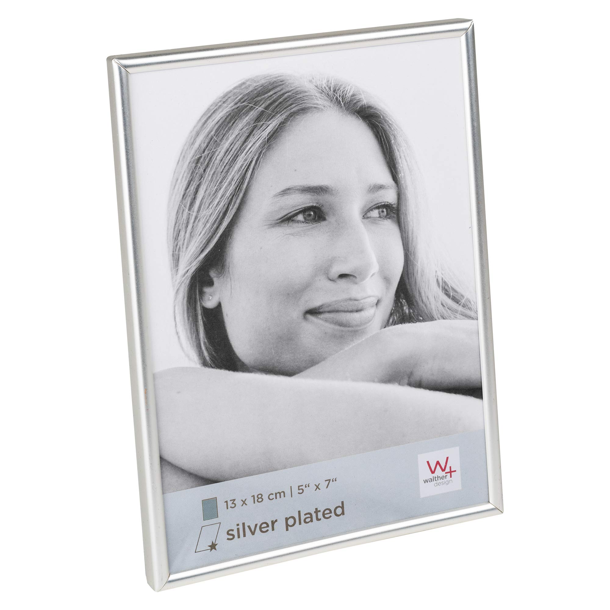 walther design Picture frame Matt Silver 13 x 18 cm Chloe Portrait Frame WD318T