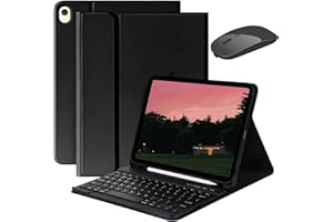 Keyboard Case + Rechargeable Mouse for iPad Air 13 inch(M3 2025/M2 2024)/Pro 12.9 inch 6th/5th/4th/3rd Generation,Magnetic De