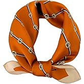 Aufeel 100% Real Mulberry Silk Women Small Square Neck Scarfs 21" Lightweight Headscarf Printed Neckerchief Gift Packed