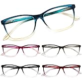 SIGVAN Ladies Reading Glasses Blue Light Blocking Spring Hinge Fashion Pattern Print Eyeglasses for Women